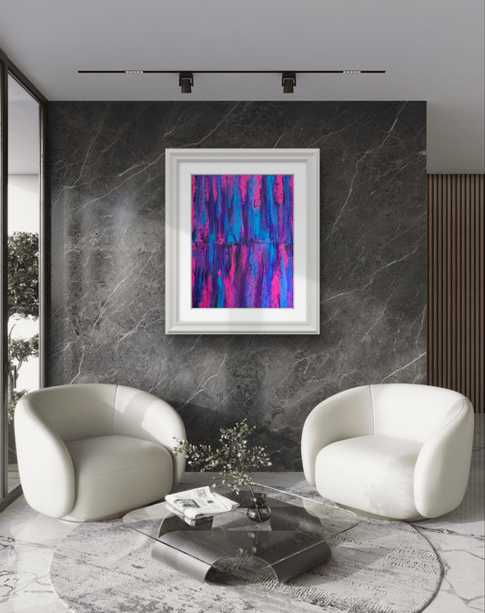 Neon Cascade - Limited Edition Print