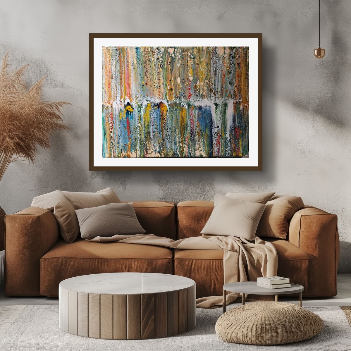 Abstract Art Print by Gillian Eddowes "Rainbow Falls"